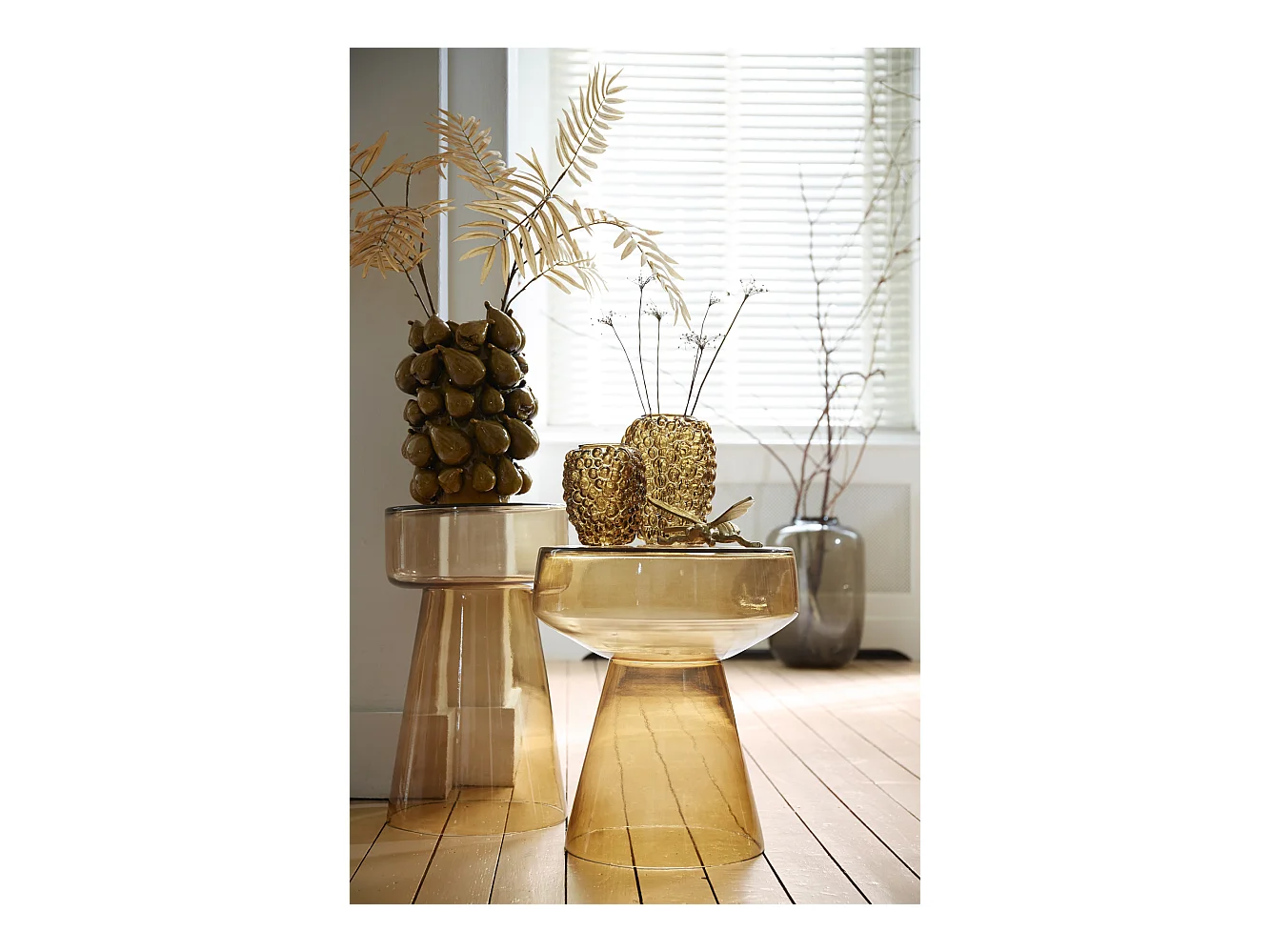 Table d'appoint DAKWA - Ø37x44cm - Jaune