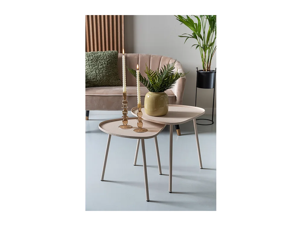 Table d'appoint Boaz Large - Gris chaud