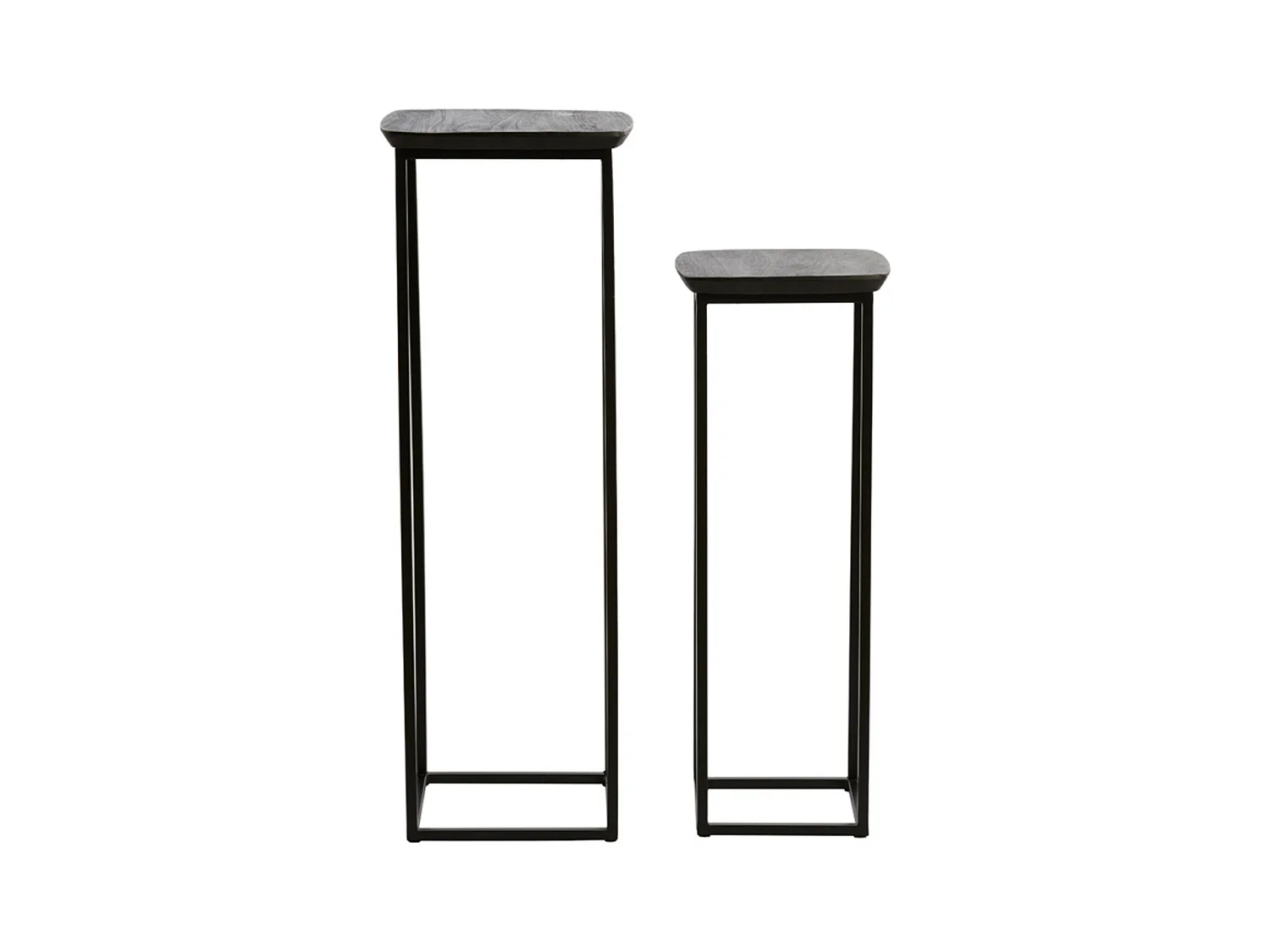 Colonne QUENZA - Ø35x100cm - Noir - Lot de 2