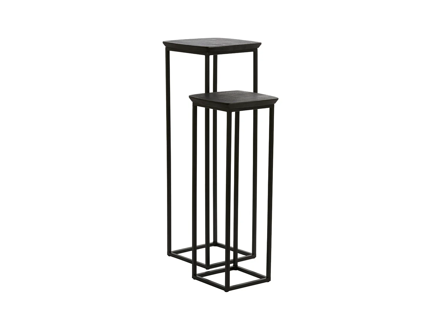 Colonne QUENZA - Ø35x100cm - Noir - Lot de 2