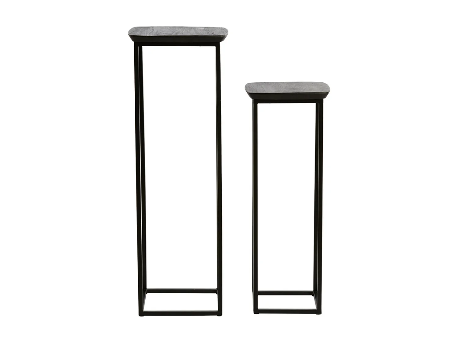 Colonne QUENZA - Ø35x100cm - Noir - Lot de 2