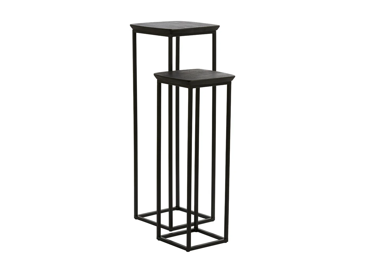 Colonne QUENZA - Ø35x100cm - Noir - Lot de 2
