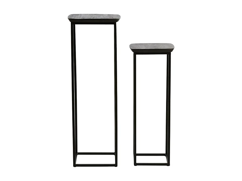 Colonne QUENZA - Ø35x100cm - Noir - Lot de 2