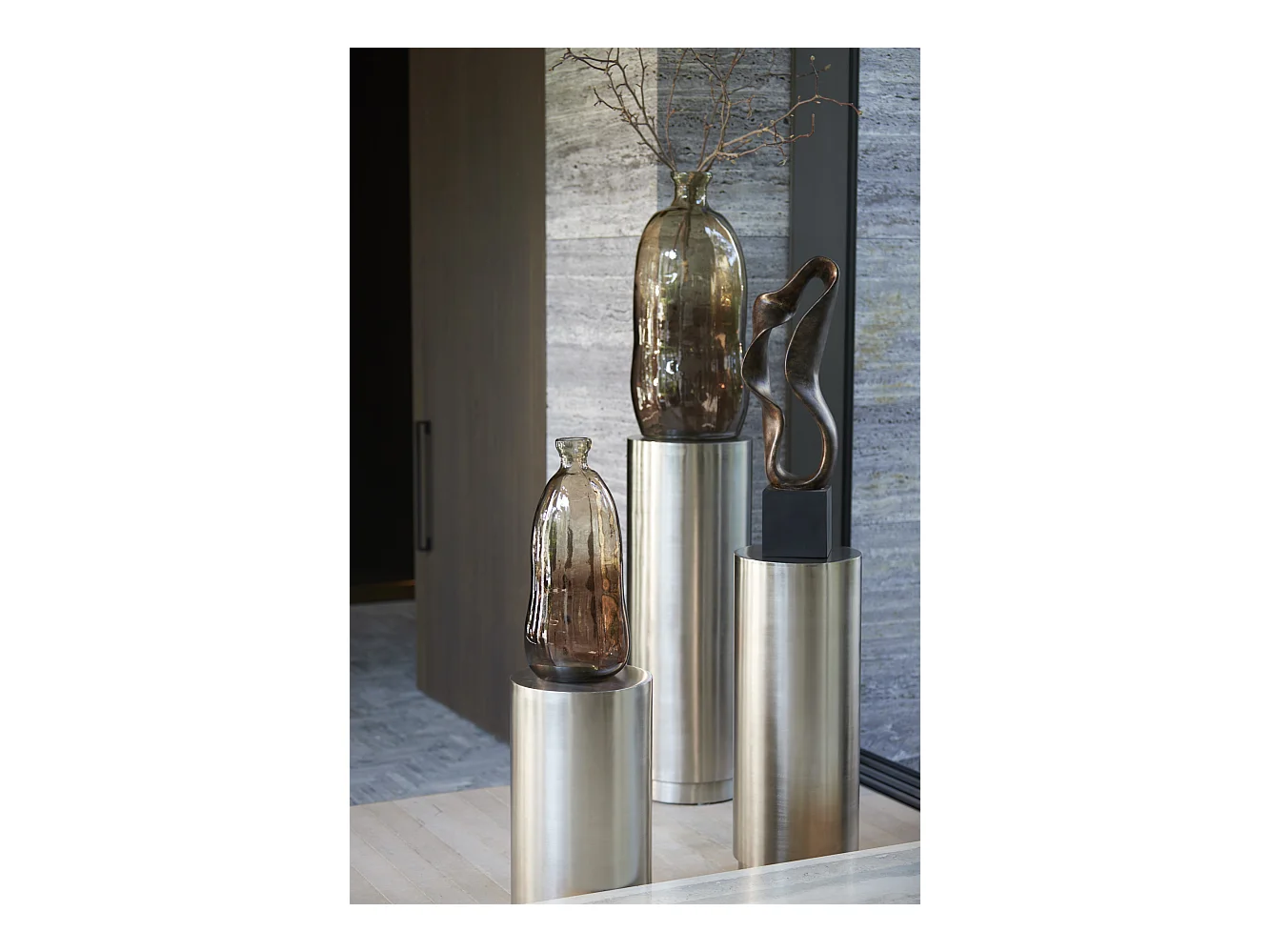 Colonne ALARIOS - Ø30x60cm - Argent