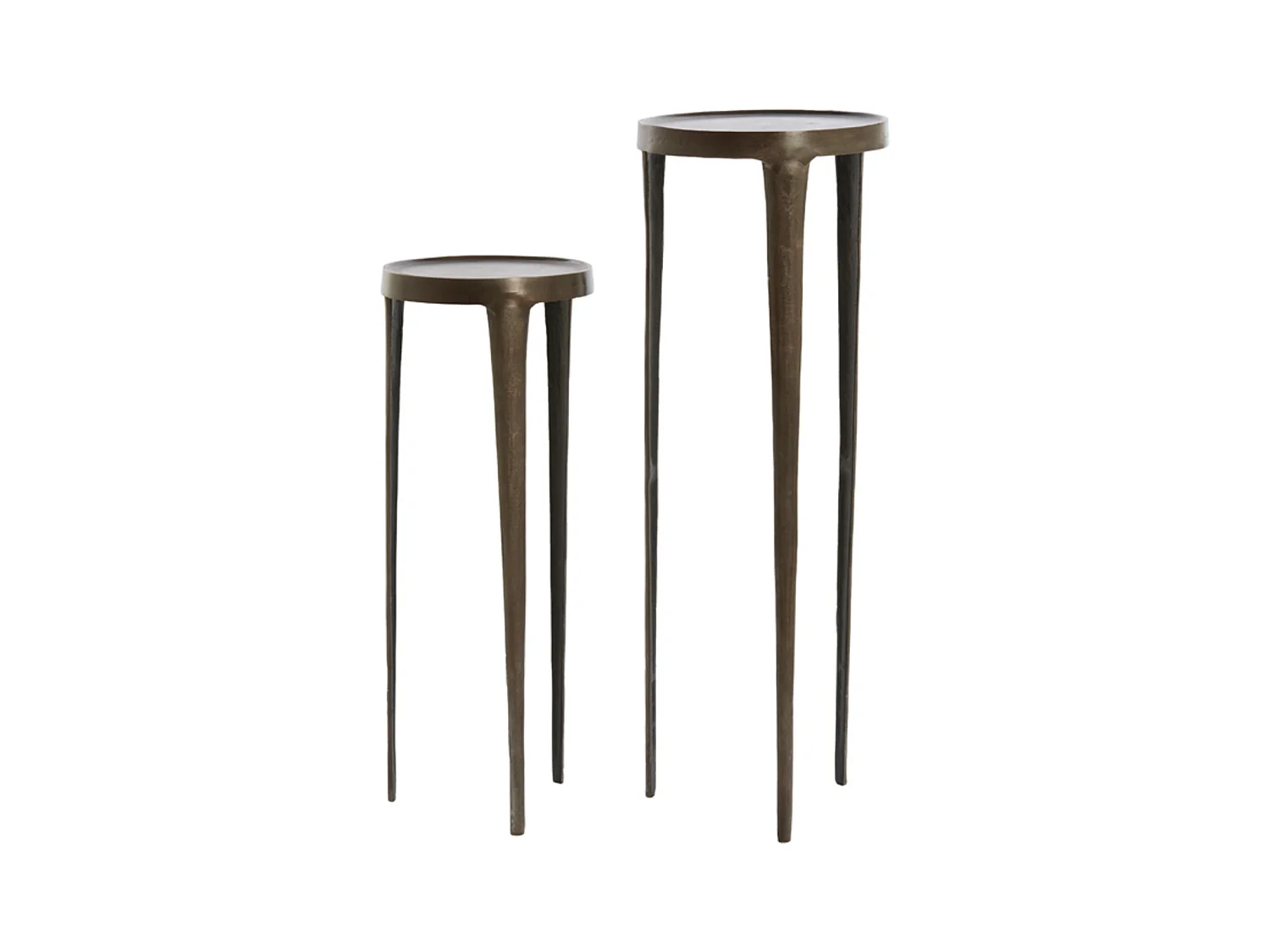 Colonne TOBIAS - Ø35x100cm - Marron - Lot de 2