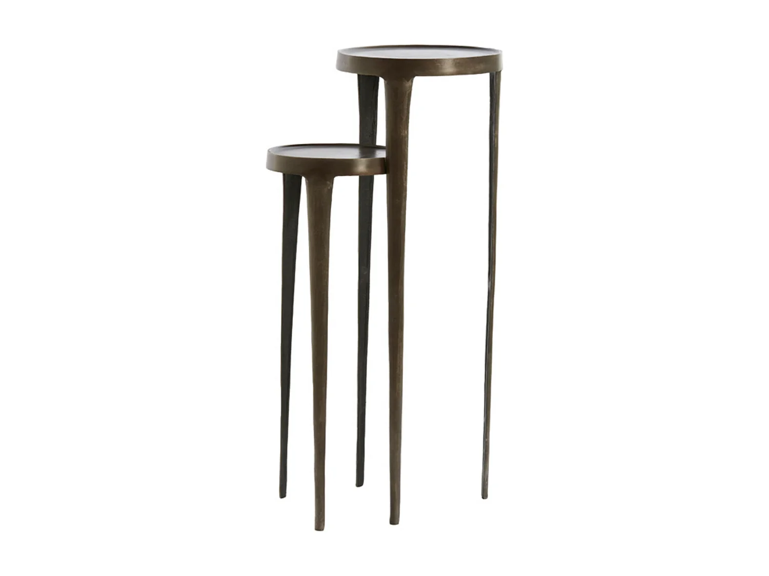 Colonne TOBIAS - Ø35x100cm - Marron - Lot de 2