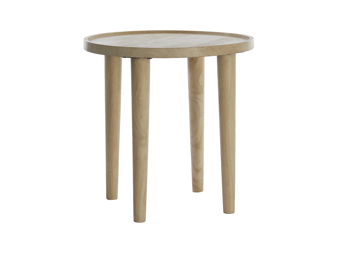 Mesa auxiliar QIANO - Ø45x45cm - Marrón