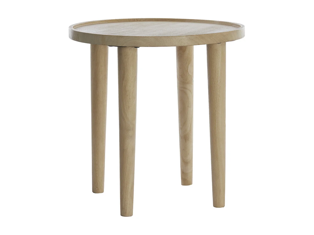 Mesa auxiliar QIANO - Ø45x45cm - Marrón