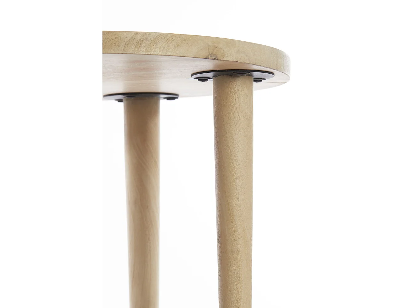 Mesa auxiliar QIANO - Ø45x45cm - Marrón