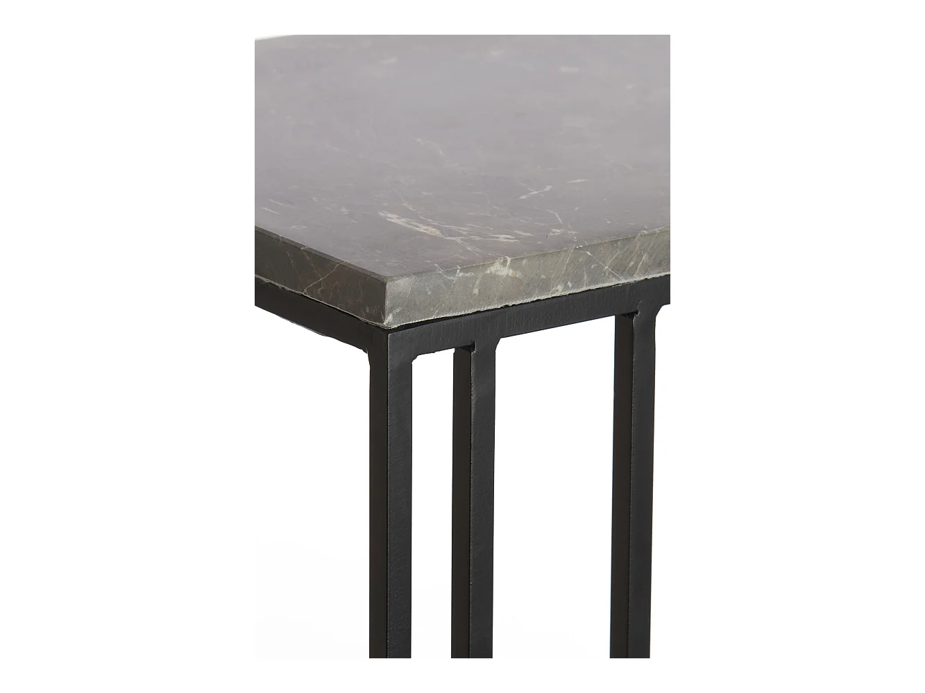 Table d'appoint ROSHAN - 41x31x66cm - Noir