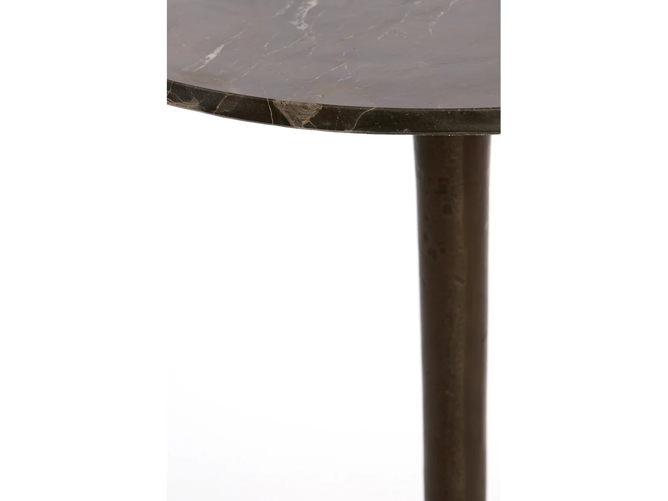 Bijzettafel PAZO - Ø48x53cm - Bruin