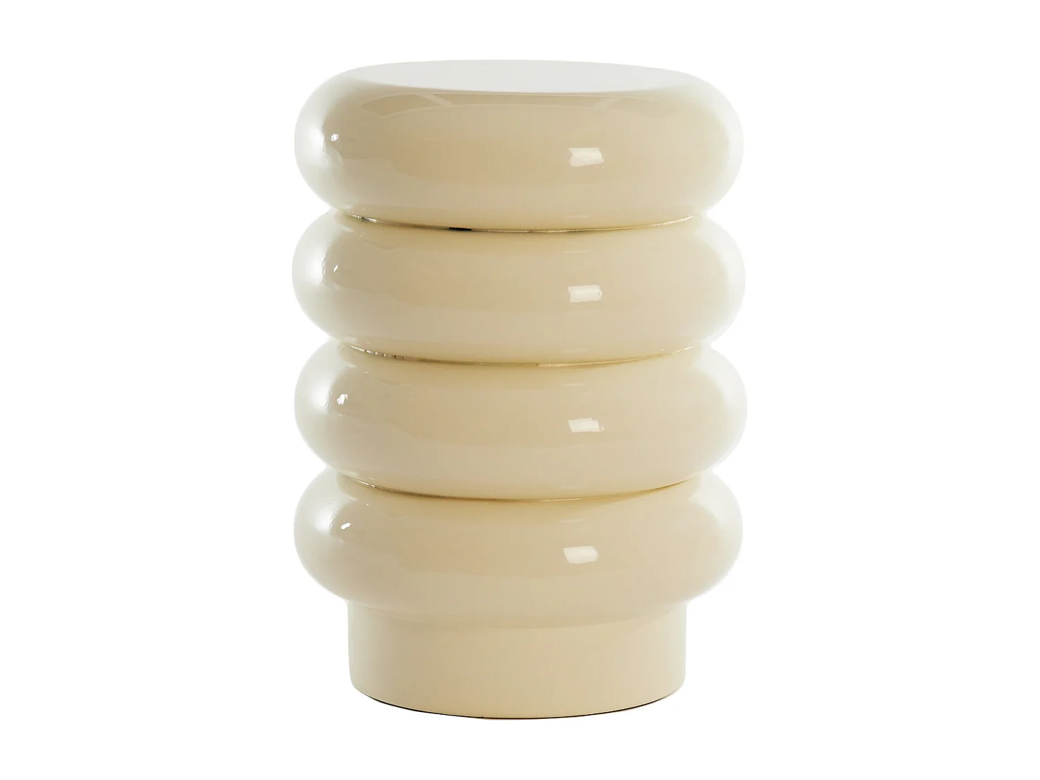 Table d'appoint MIROGI - Ø30x40cm - Blanc