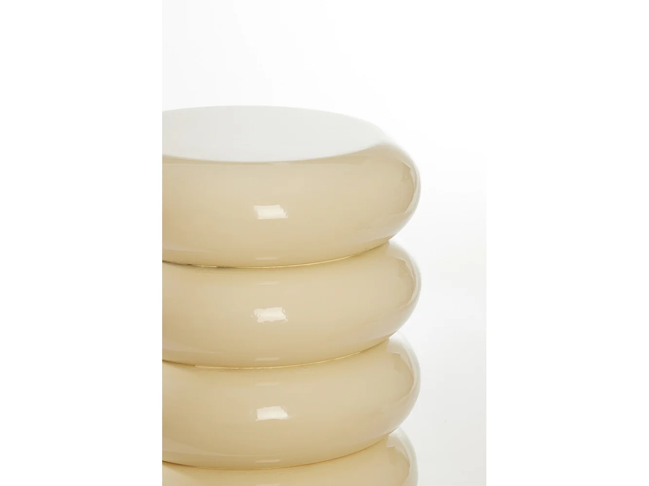 Table d'appoint MIROGI - Ø30x40cm - Blanc