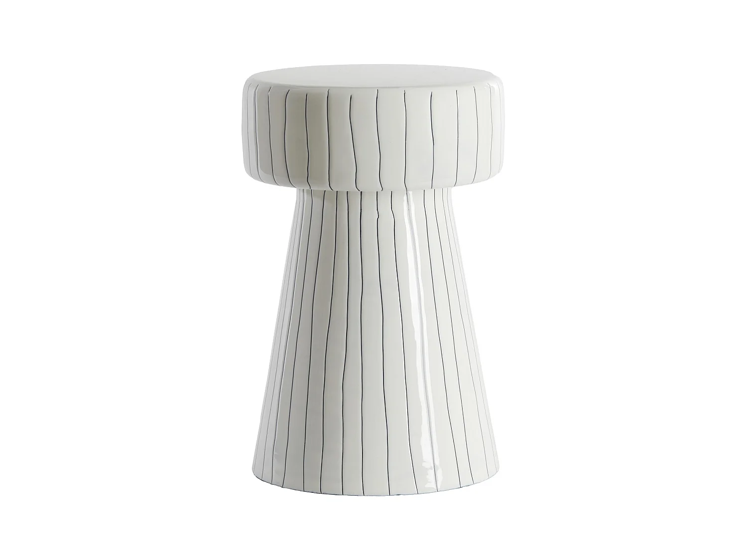 Table d'appoint DAKWA - Ø29x47cm - Blanc