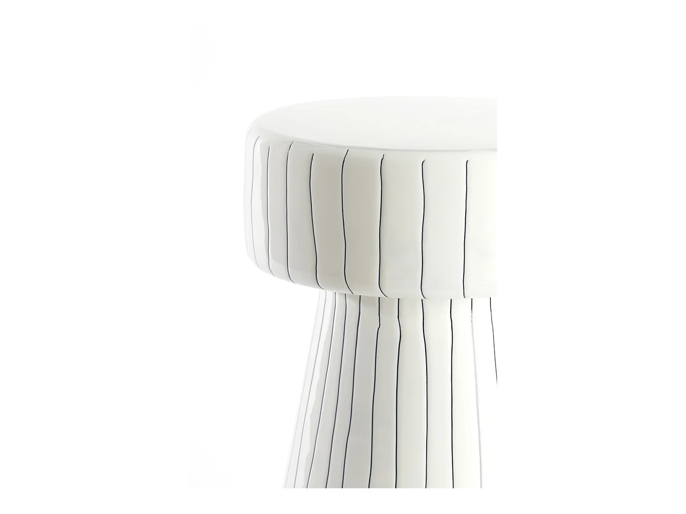 Table d'appoint DAKWA - Ø29x47cm - Blanc