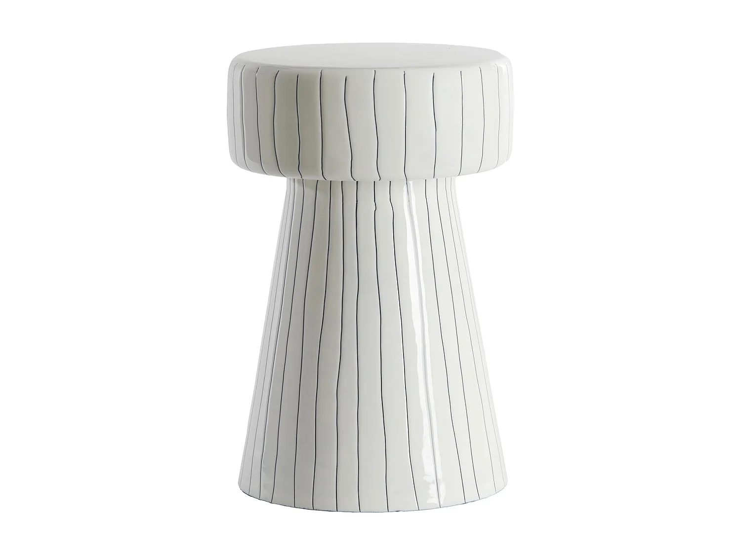 Table d'appoint DAKWA - Ø29x47cm - Blanc