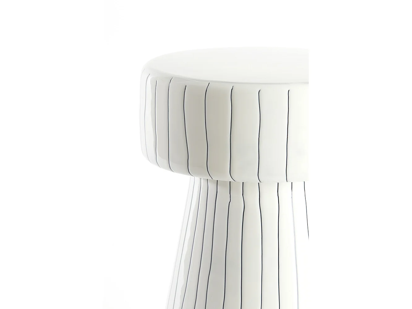 Table d'appoint DAKWA - Ø29x47cm - Blanc