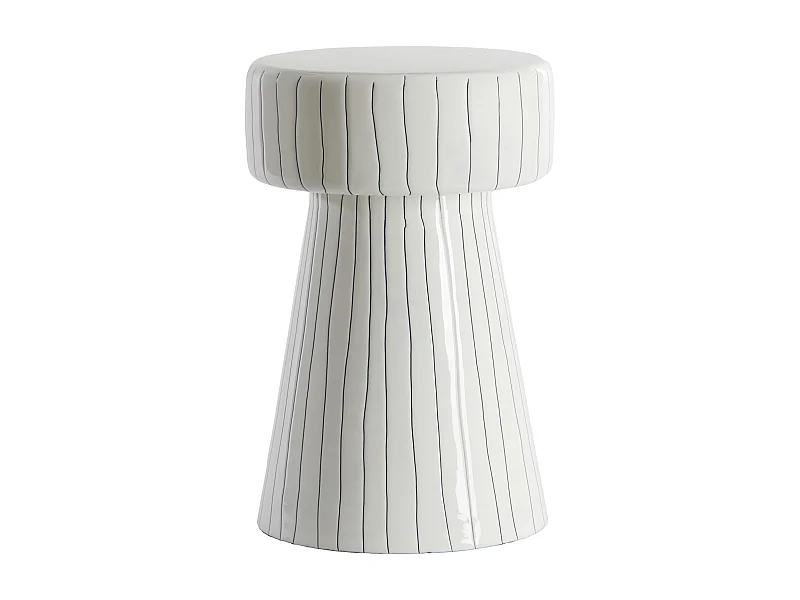 Bijzettafel DAKWA - Ø29x47cm - Wit