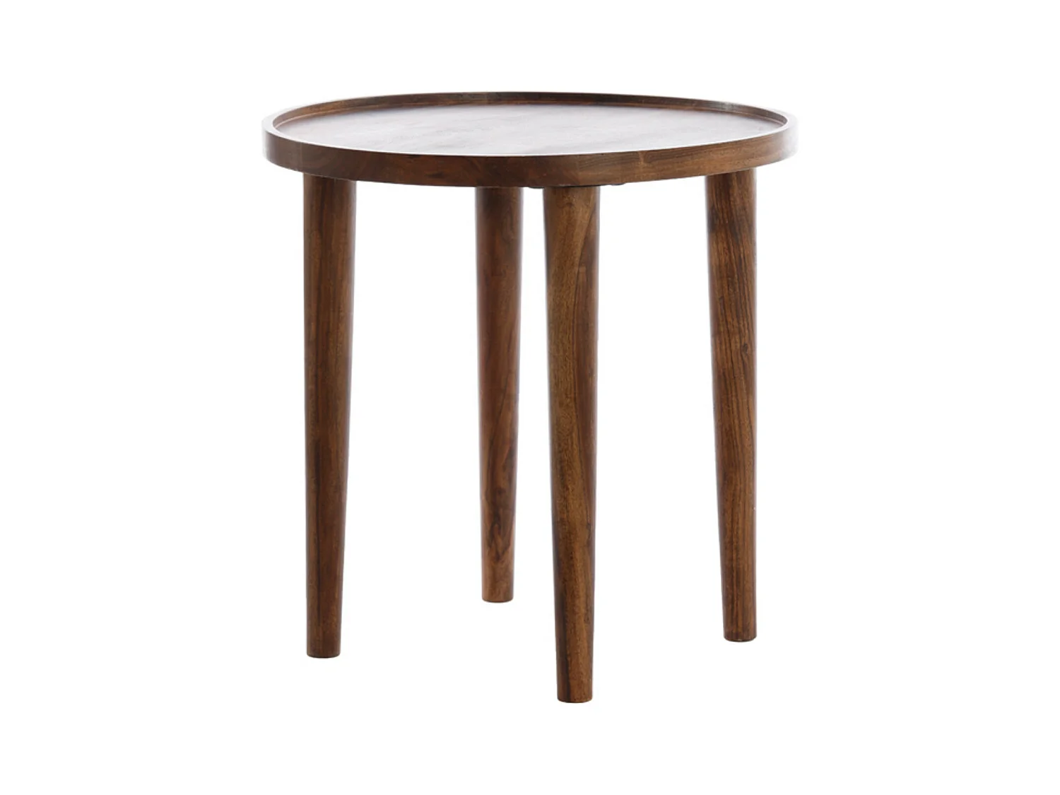 Table d'appoint QIANO - Ø45x45cm - Marron