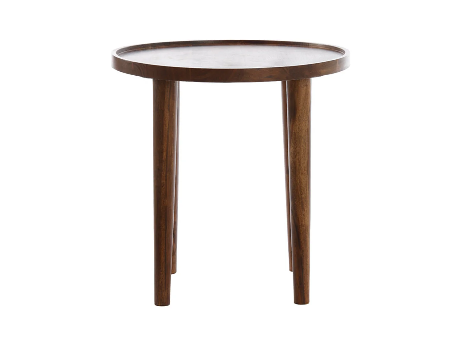 Table d'appoint QIANO - Ø45x45cm - Marron