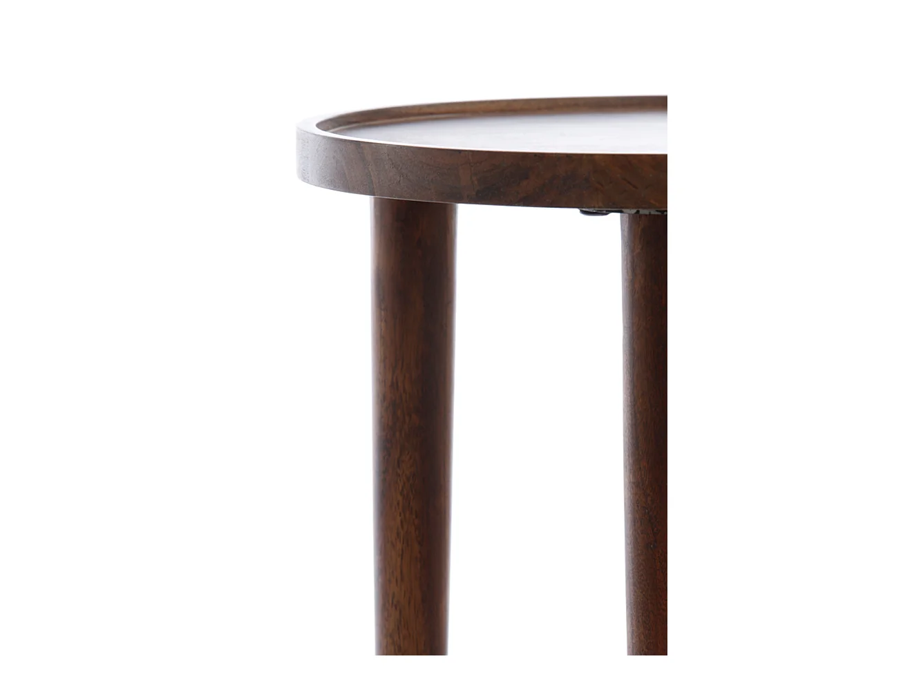 Table d'appoint QIANO - Ø45x45cm - Marron
