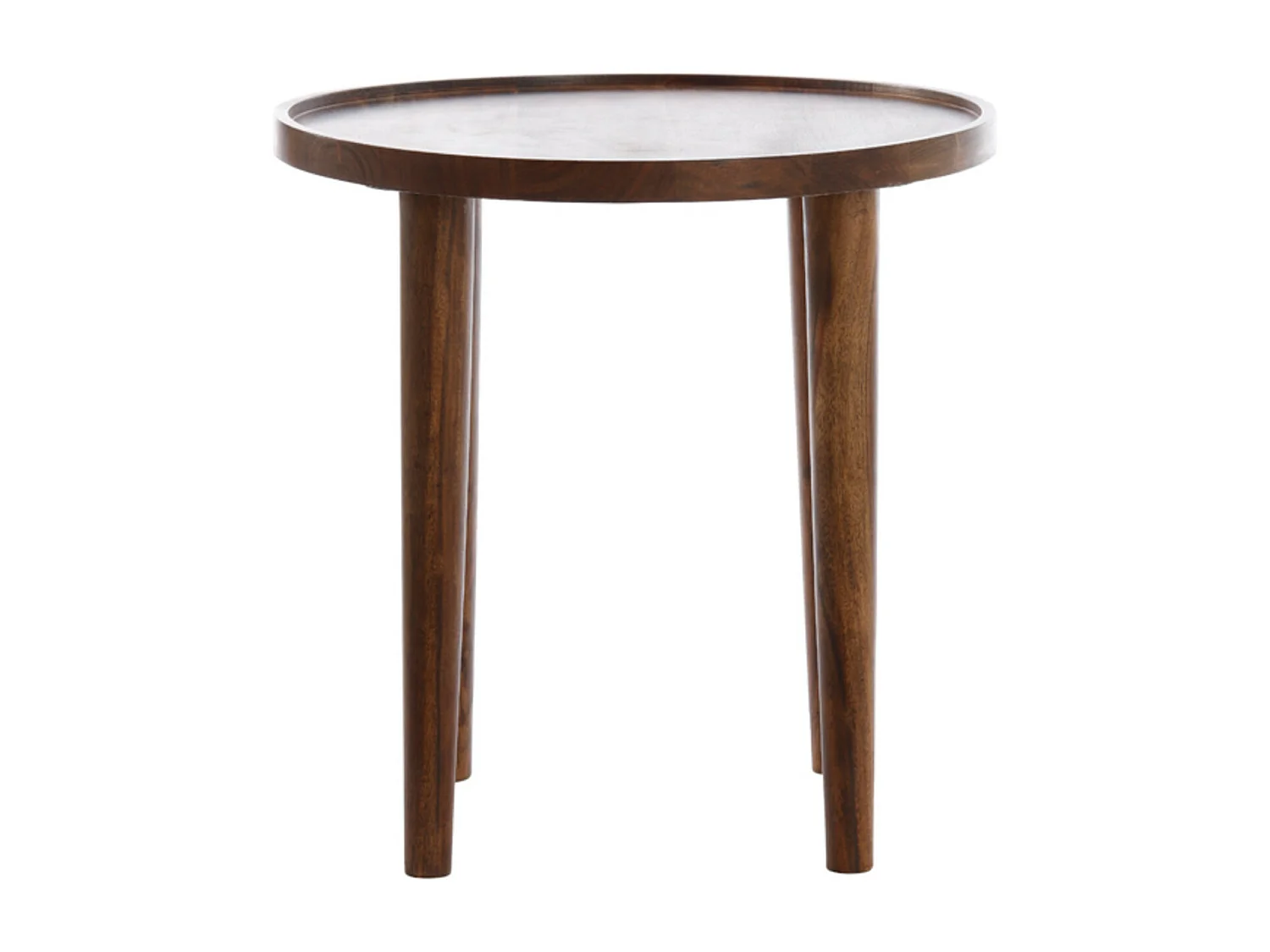 Table d'appoint QIANO - Ø45x45cm - Marron