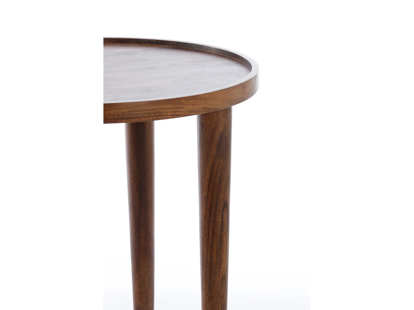 Table d'appoint QIANO - Ø45x45cm - Marron