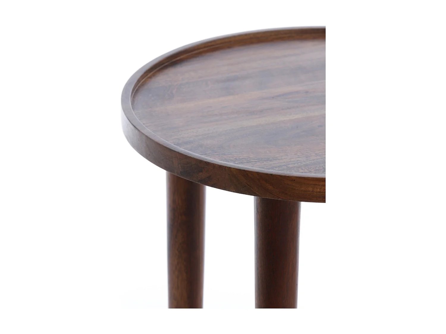 Table d'appoint QIANO - Ø45x45cm - Marron