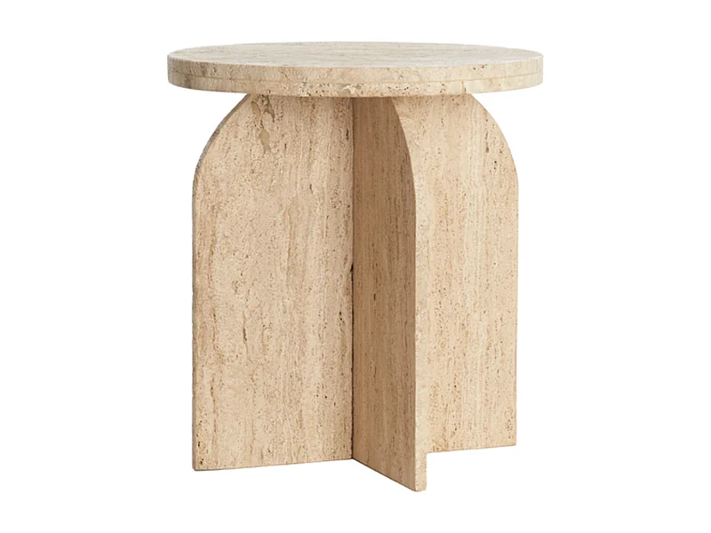 Table d'appoint OTINIA - Ø41x48cm - Marron