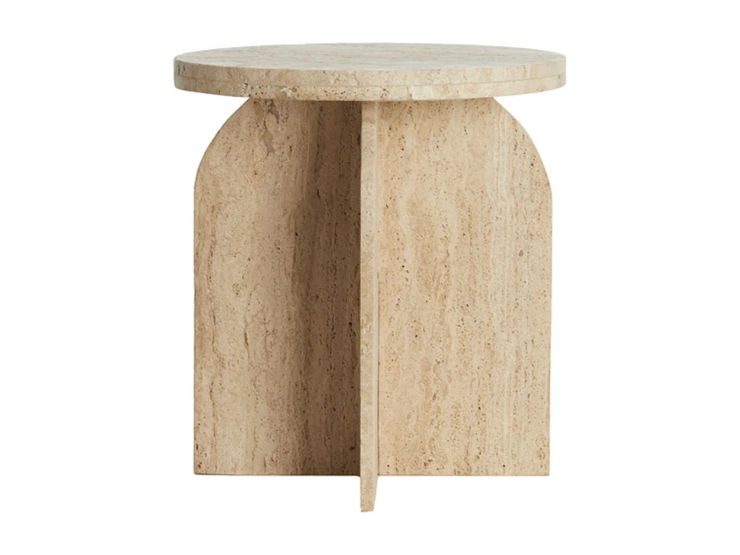 Bijzettafel OTINIA - Ø41x48cm - Bruin