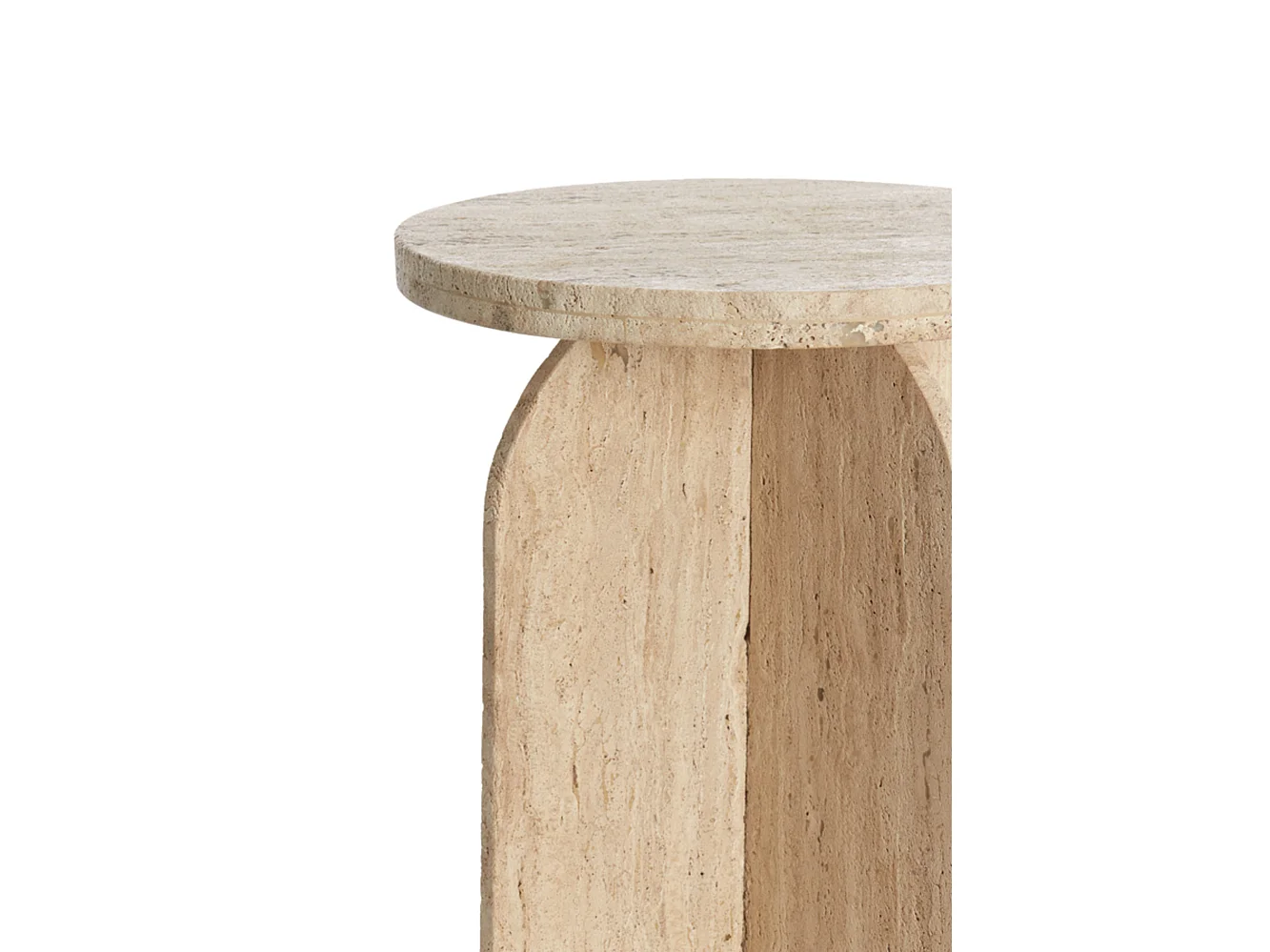 Bijzettafel OTINIA - Ø41x48cm - Bruin