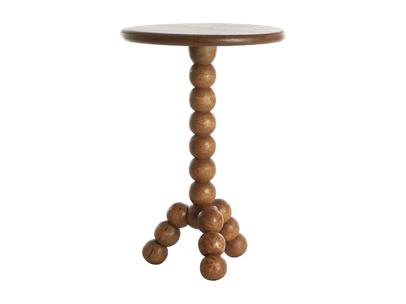 Bijzettafel VEGLIO - Ø35x54cm - Bruin