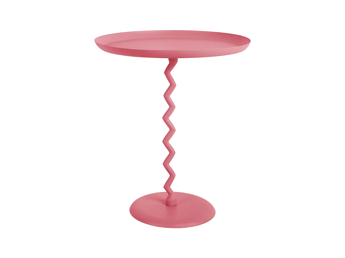 Table d'appoint Zig Zag Large - Rose vif