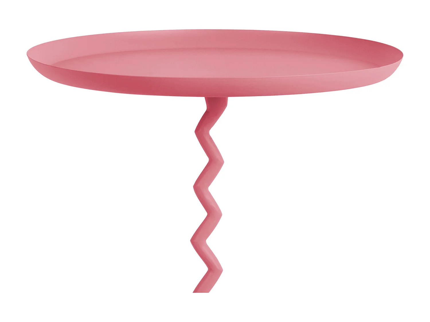 Table d'appoint Zig Zag Large - Rose vif
