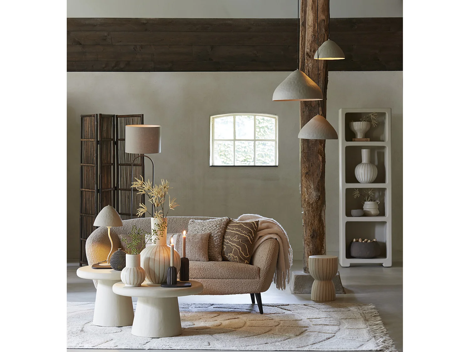 Bijzettafel FINCA - Ø28.5x42cm - Bruin