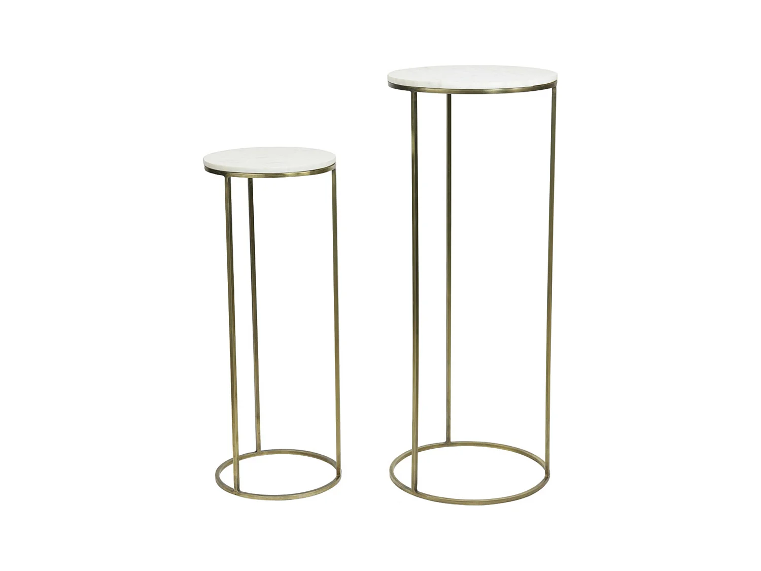 Colonne RICARDO - Ø41x102cm - Blanc - Lot de 2