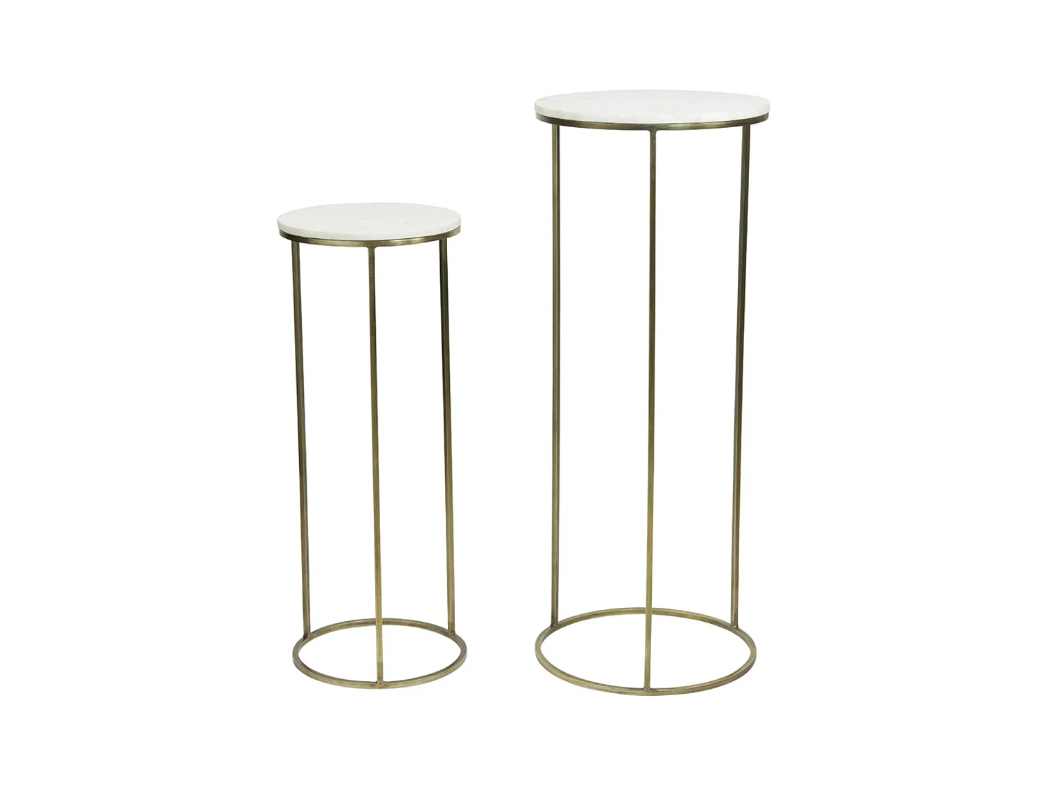 Colonne RICARDO - Ø41x102cm - Blanc - Lot de 2