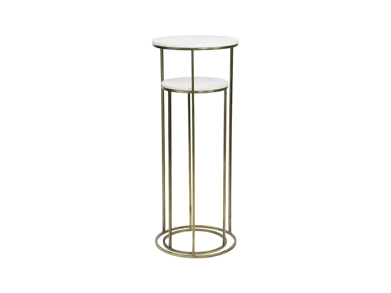 Colonne RICARDO - Ø41x102cm - Blanc - Lot de 2