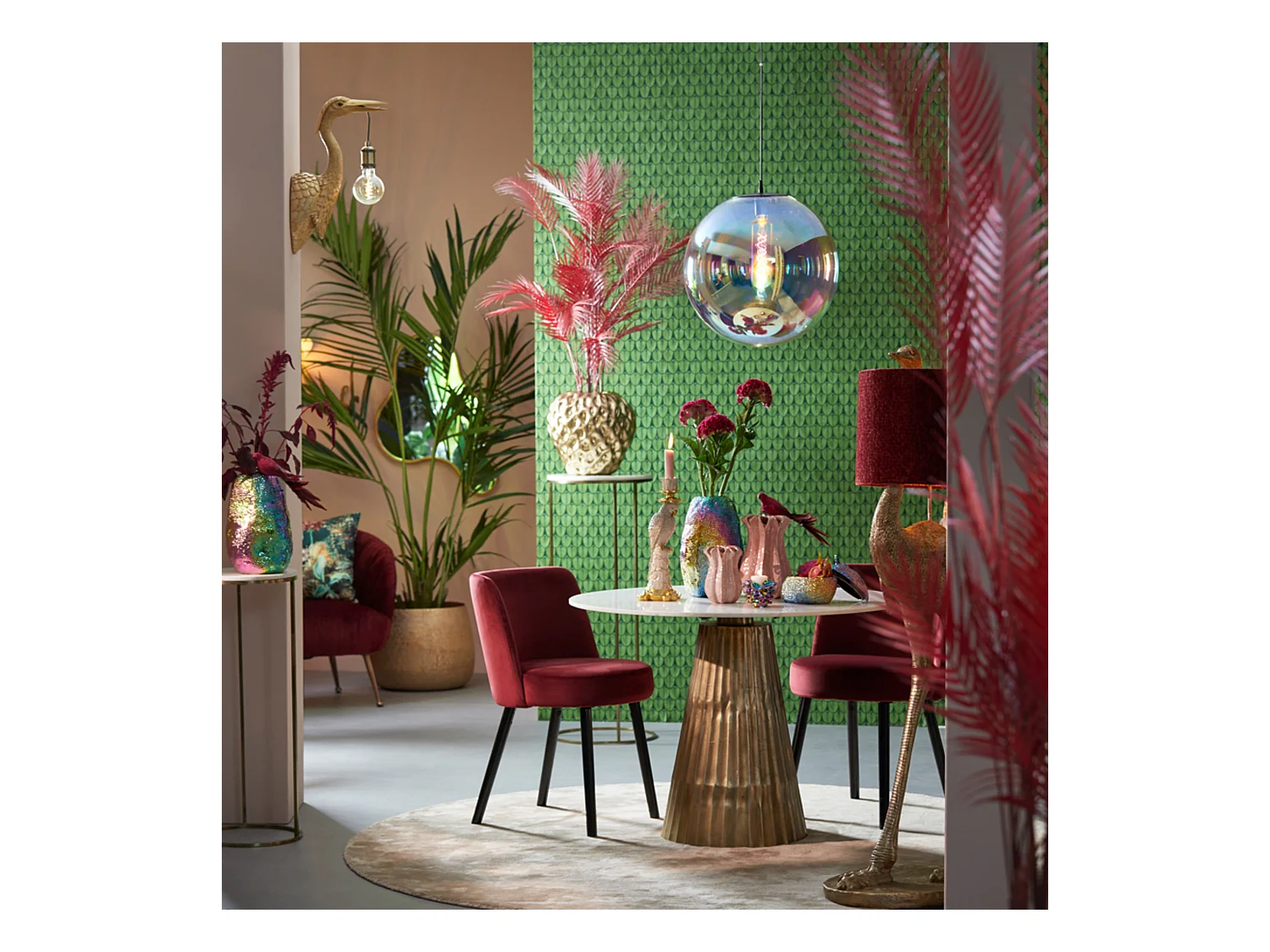 Colonne RICARDO - Ø41x102cm - Blanc - Lot de 2