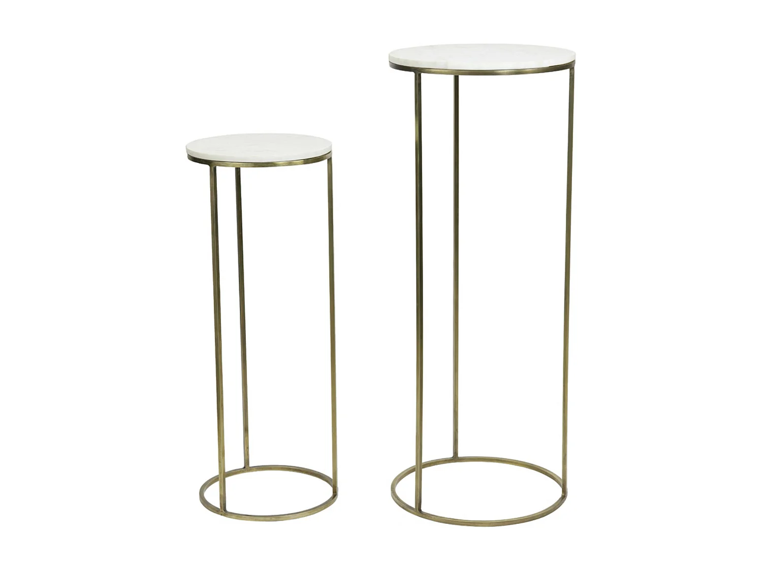 Colonne RICARDO - Ø41x102cm - Blanc - Lot de 2