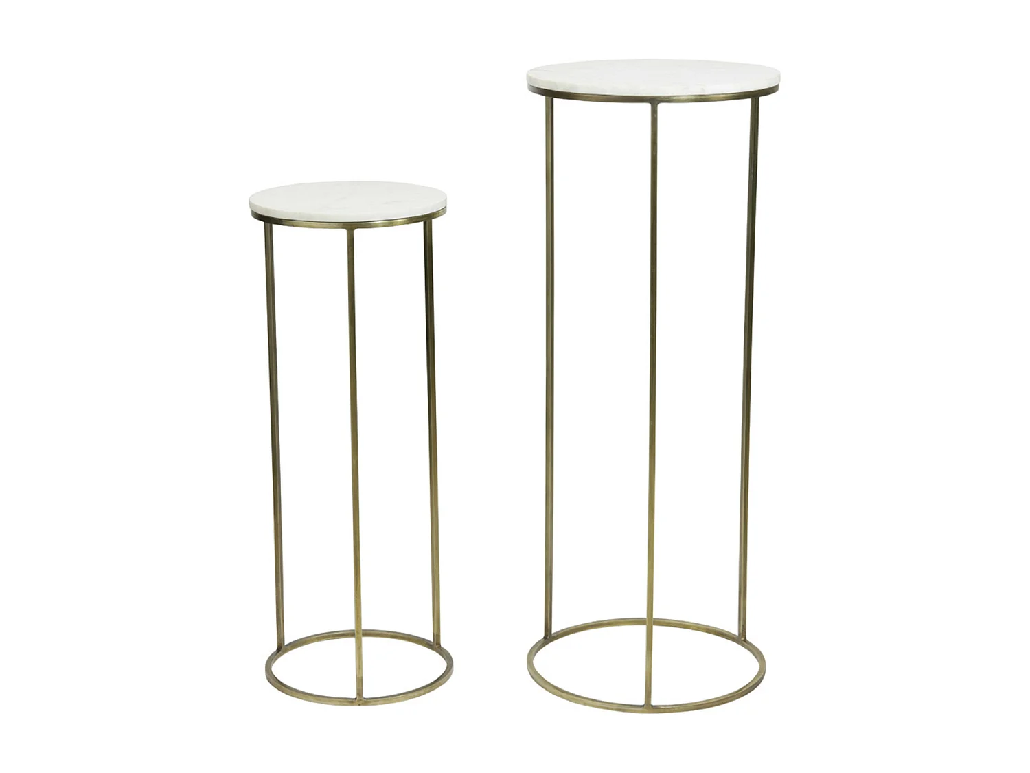 Colonne RICARDO - Ø41x102cm - Blanc - Lot de 2