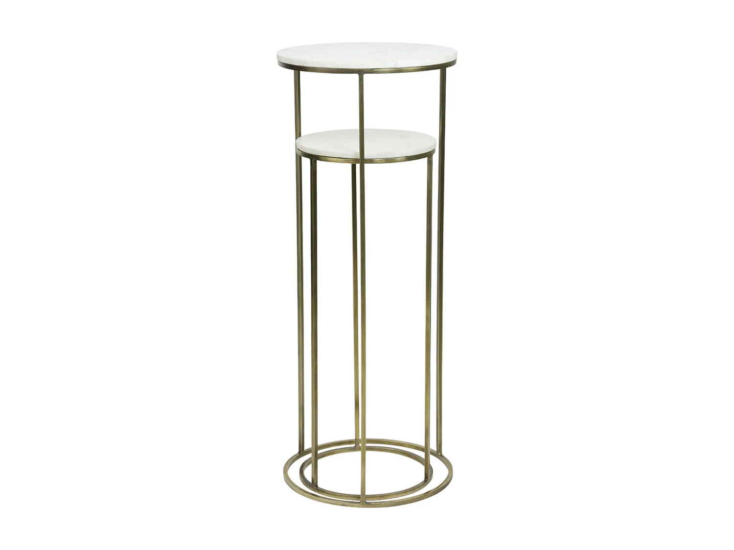 Colonne RICARDO - Ø41x102cm - Blanc - Lot de 2