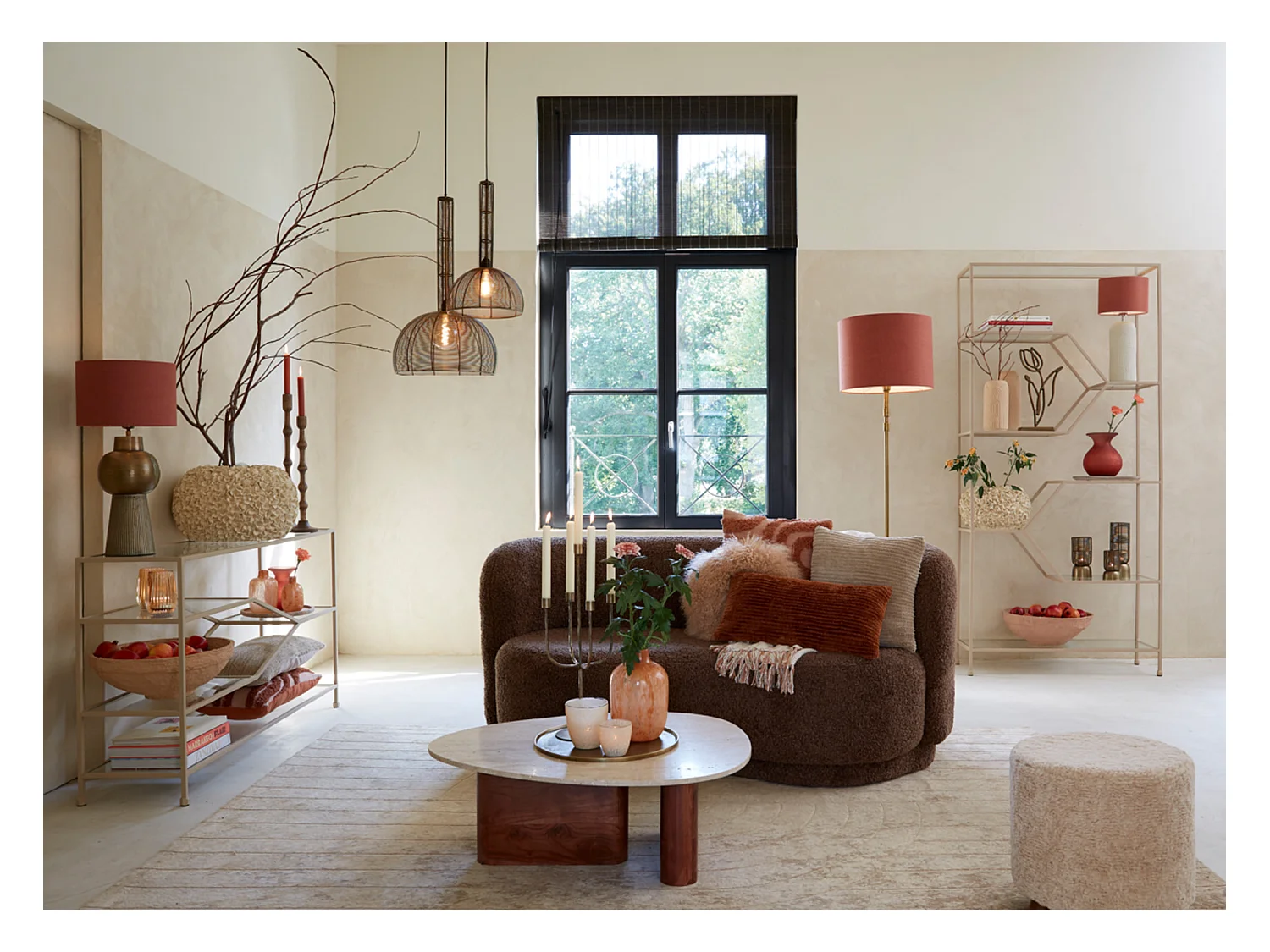 Table basse MAHELONA - 90x72x31cm - Marron