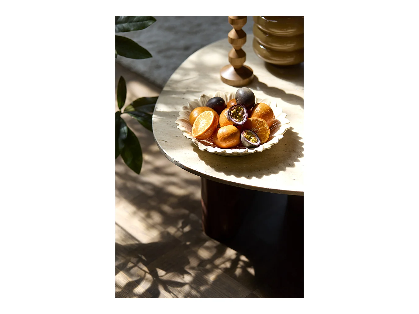 Table basse MAHELONA - 90x72x31cm - Marron