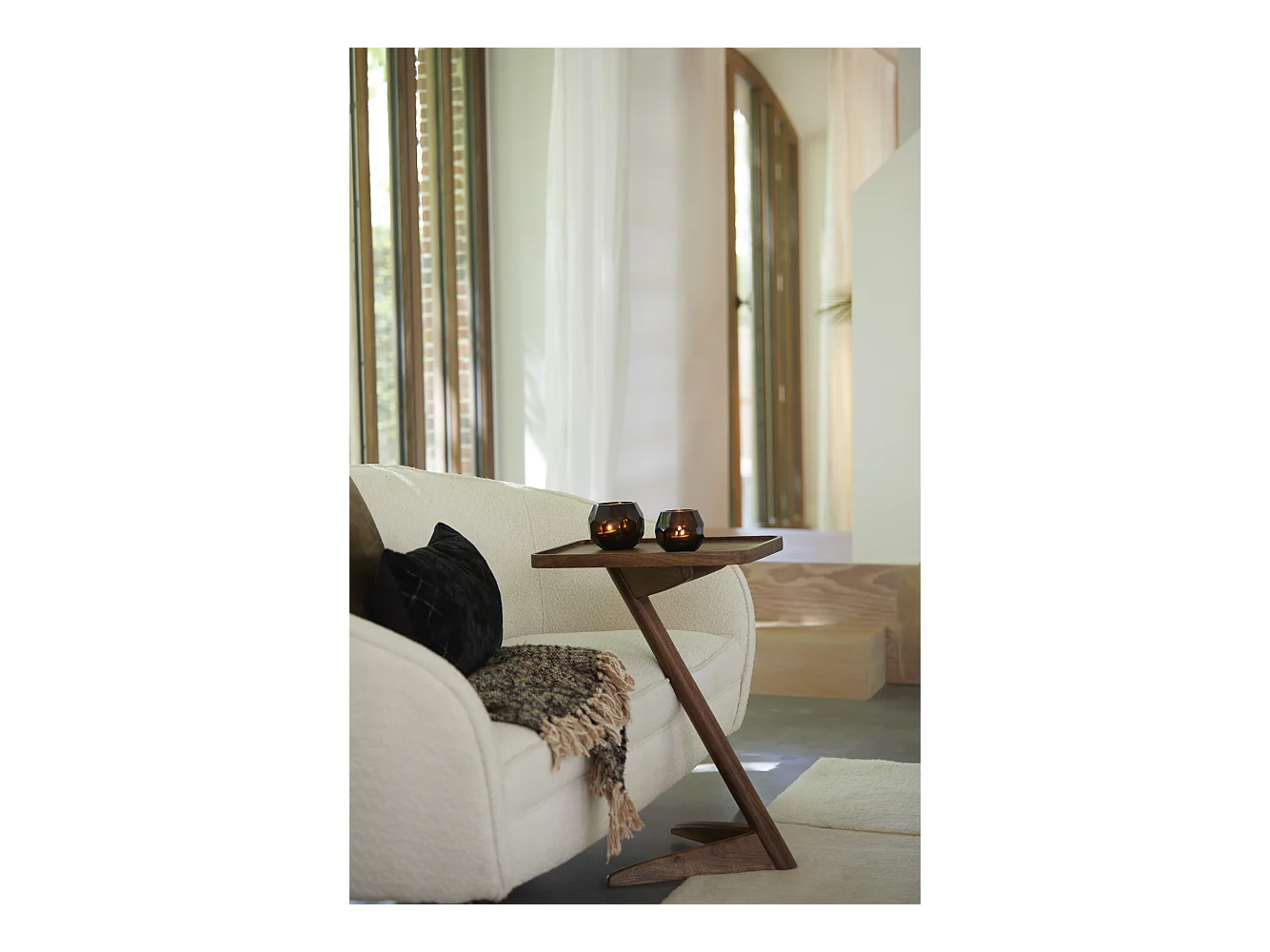 Table d'appoint QIANO - 45x42x63cm - Marron