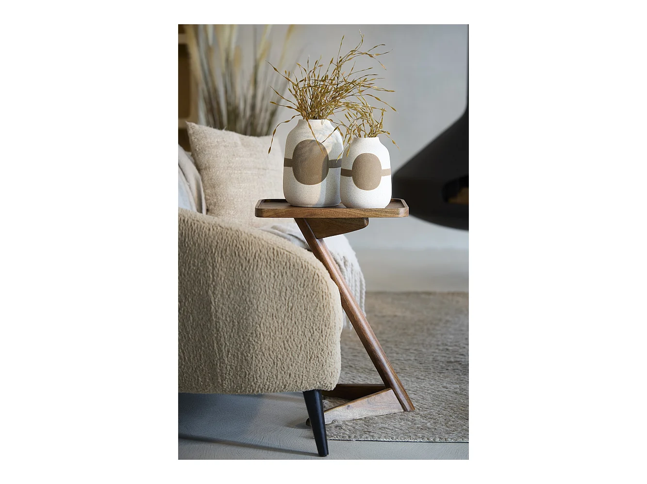 Table d'appoint QIANO - 45x42x63cm - Marron