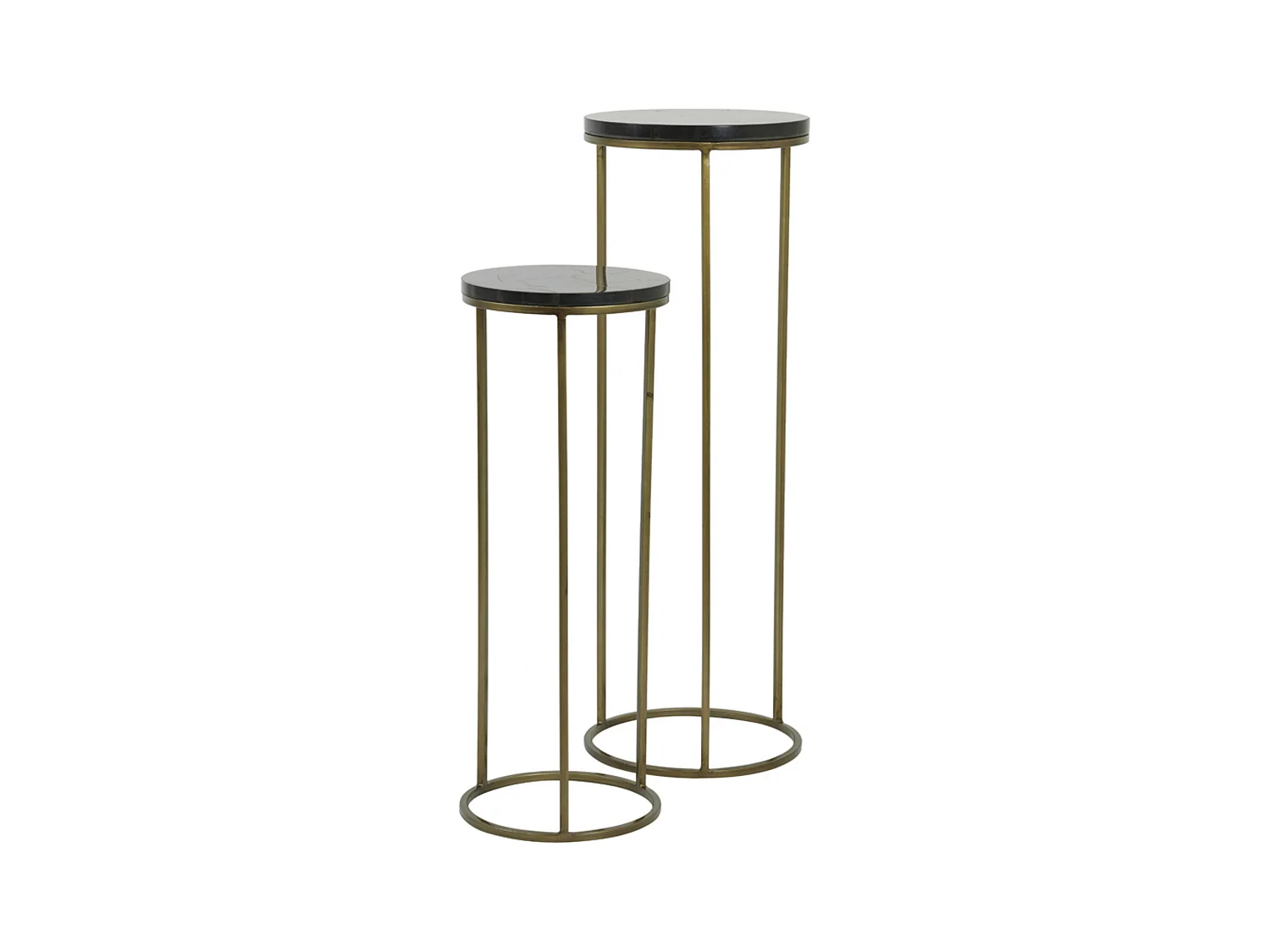 Colonne SOBRINA - Ø35x100cm - Noir - Lot de 2