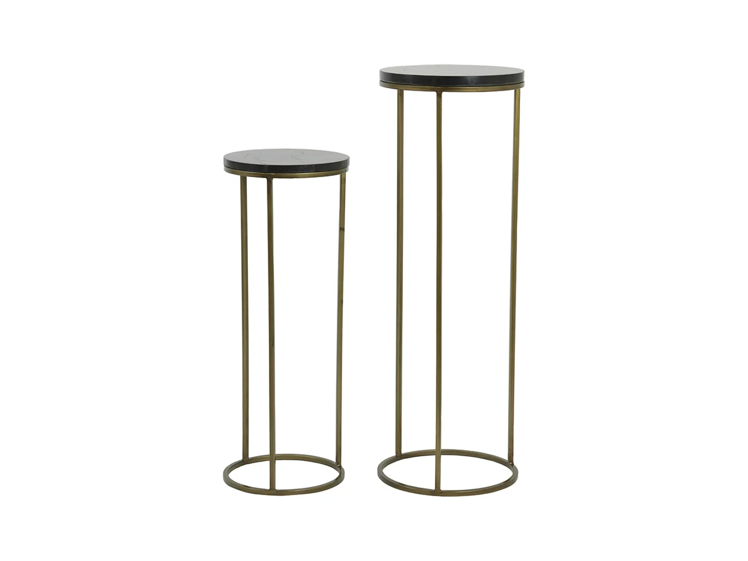 Colonne SOBRINA - Ø35x100cm - Noir - Lot de 2