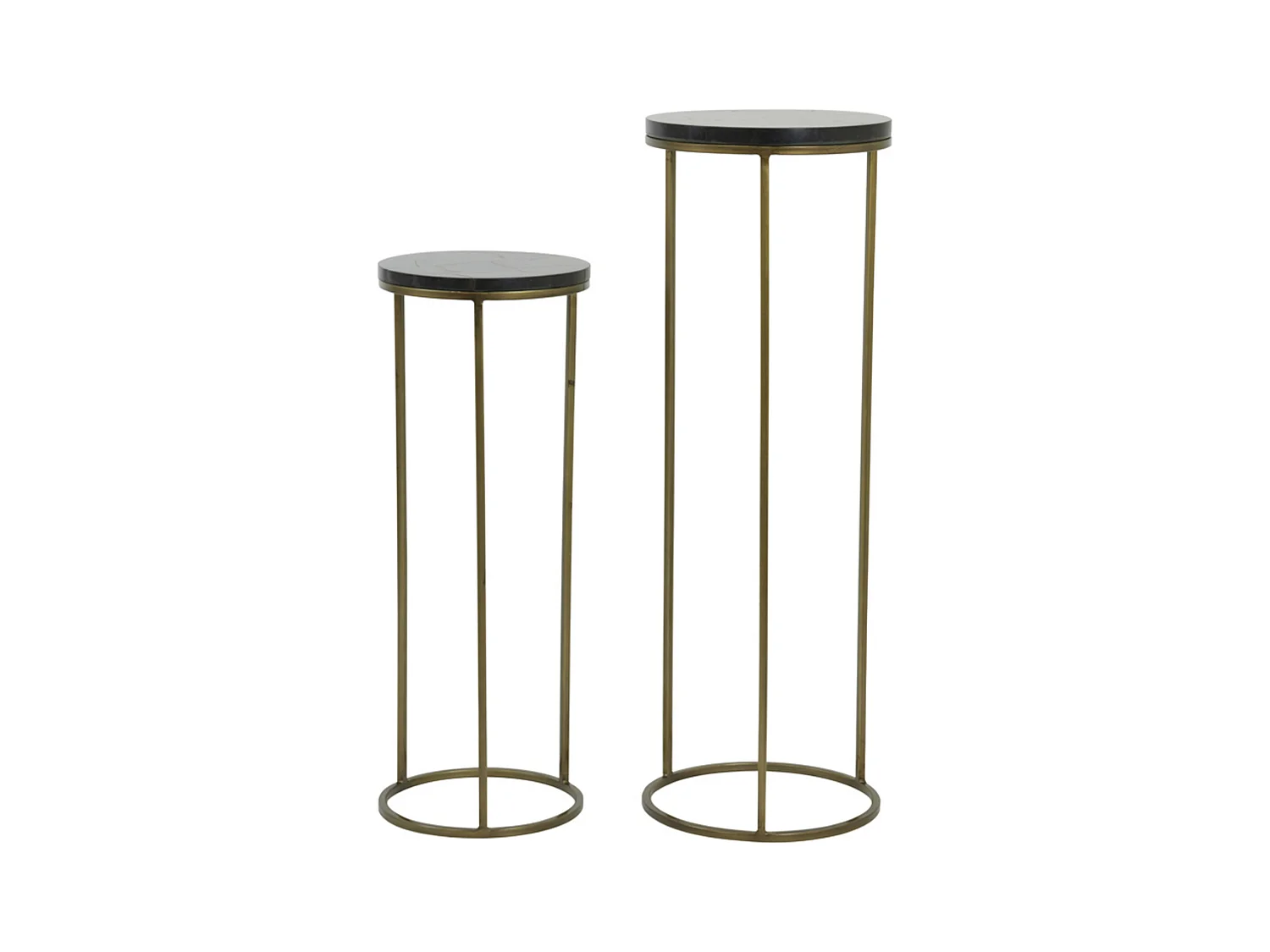 Colonne SOBRINA - Ø35x100cm - Noir - Lot de 2