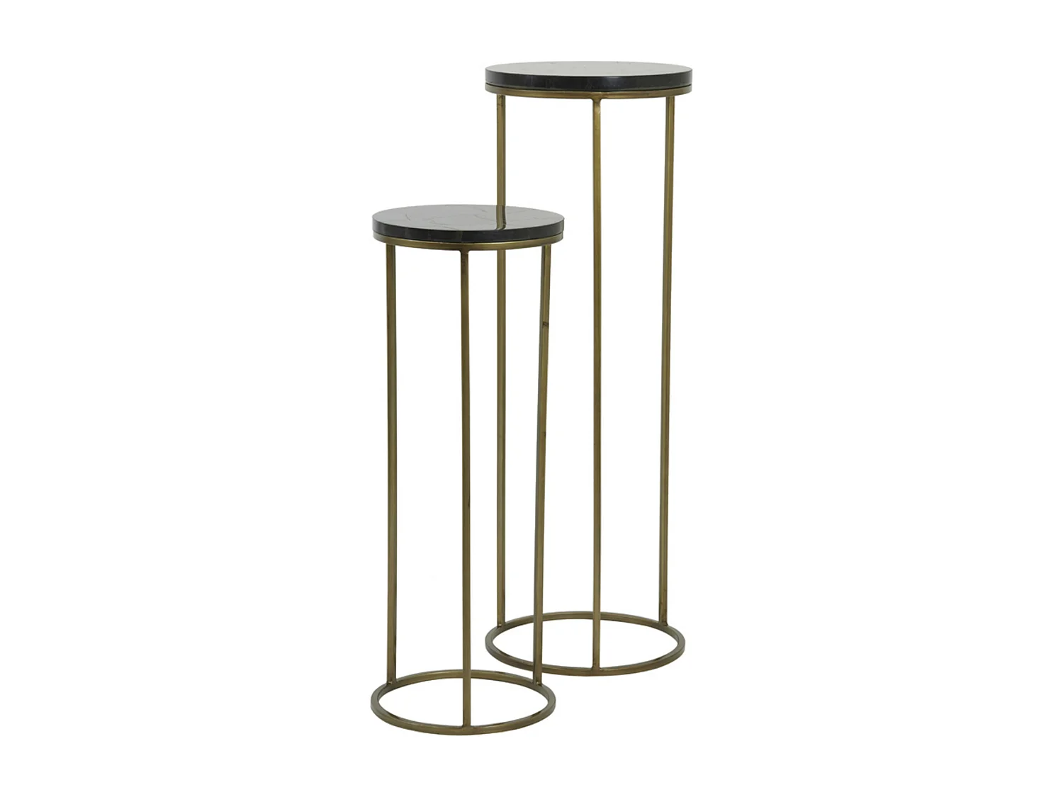 Colonne SOBRINA - Ø35x100cm - Noir - Lot de 2